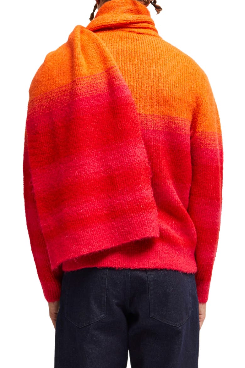 Space Dye Sweater, Alternate, color, 60-KOI ORANGE-SALSA RED-ROSE
