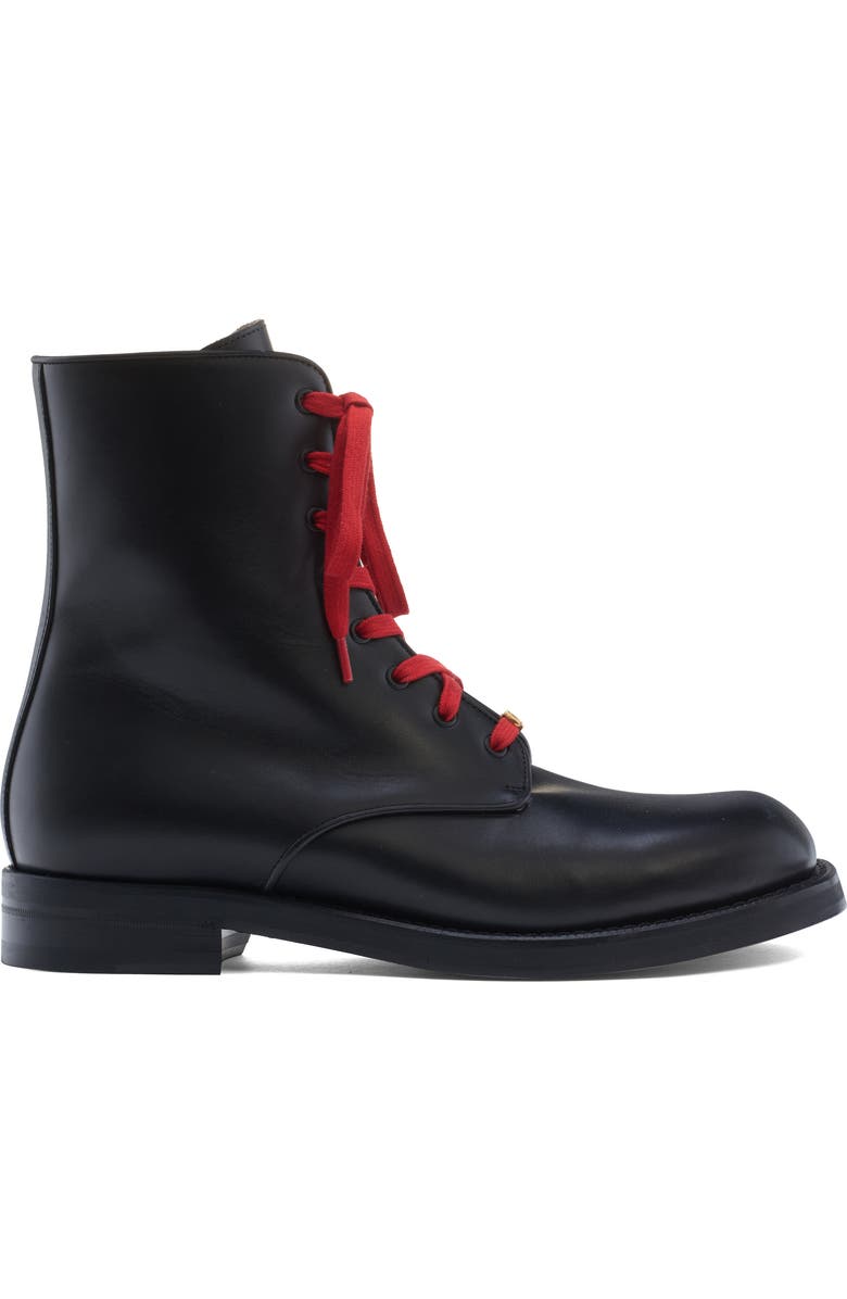 Valentino Garavani VLOGO Combat Boot, Alternate, color, Black