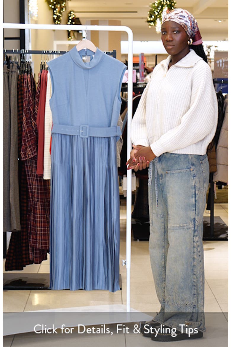 Ania Belted Pleated Maxi Dress video