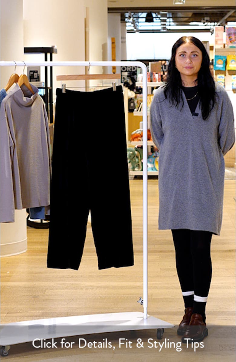 Straight Leg Velvet Ankle Pants, sales video thumbnail