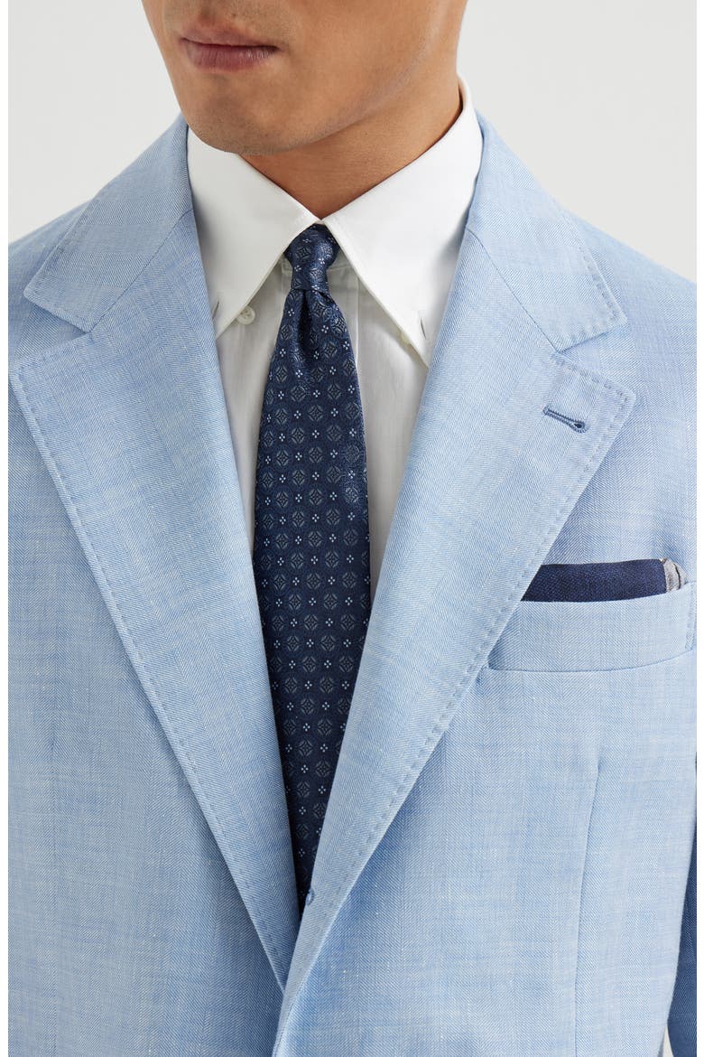 Silk tie with pattern, Alternate, color, Blue