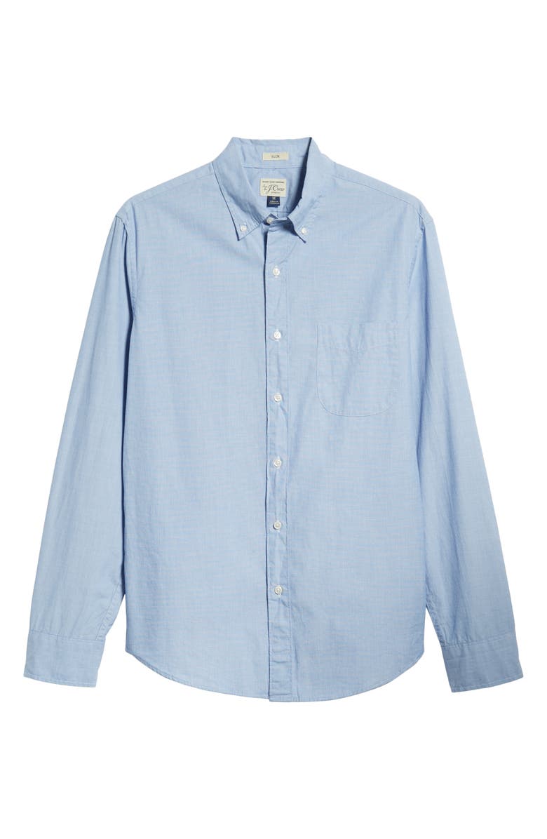 J.Crew Slim Fit Stretch Secret Wash Poplin Sport Shirt, Alternate, color, 