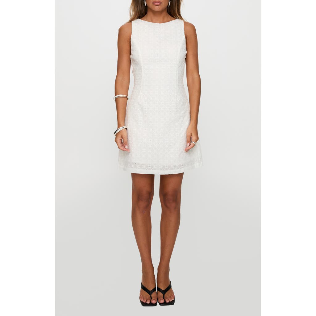 PRINCESS POLLY PRINCESS POLLY PACIE BRODERIE COTTON MINIDRESS
