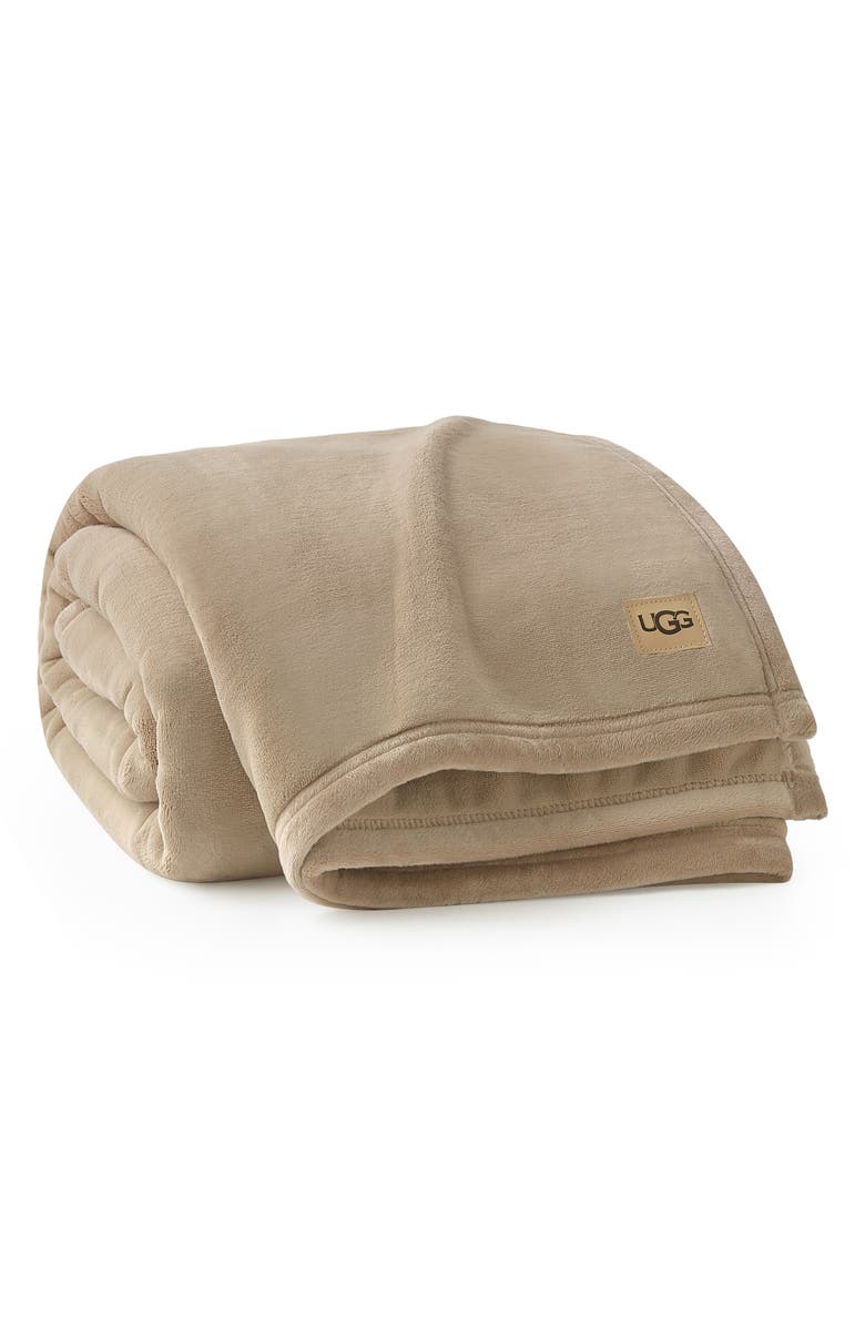 UGG<sup>®</sup> Coco Throw Blanket, Main, color, Mustard Seed