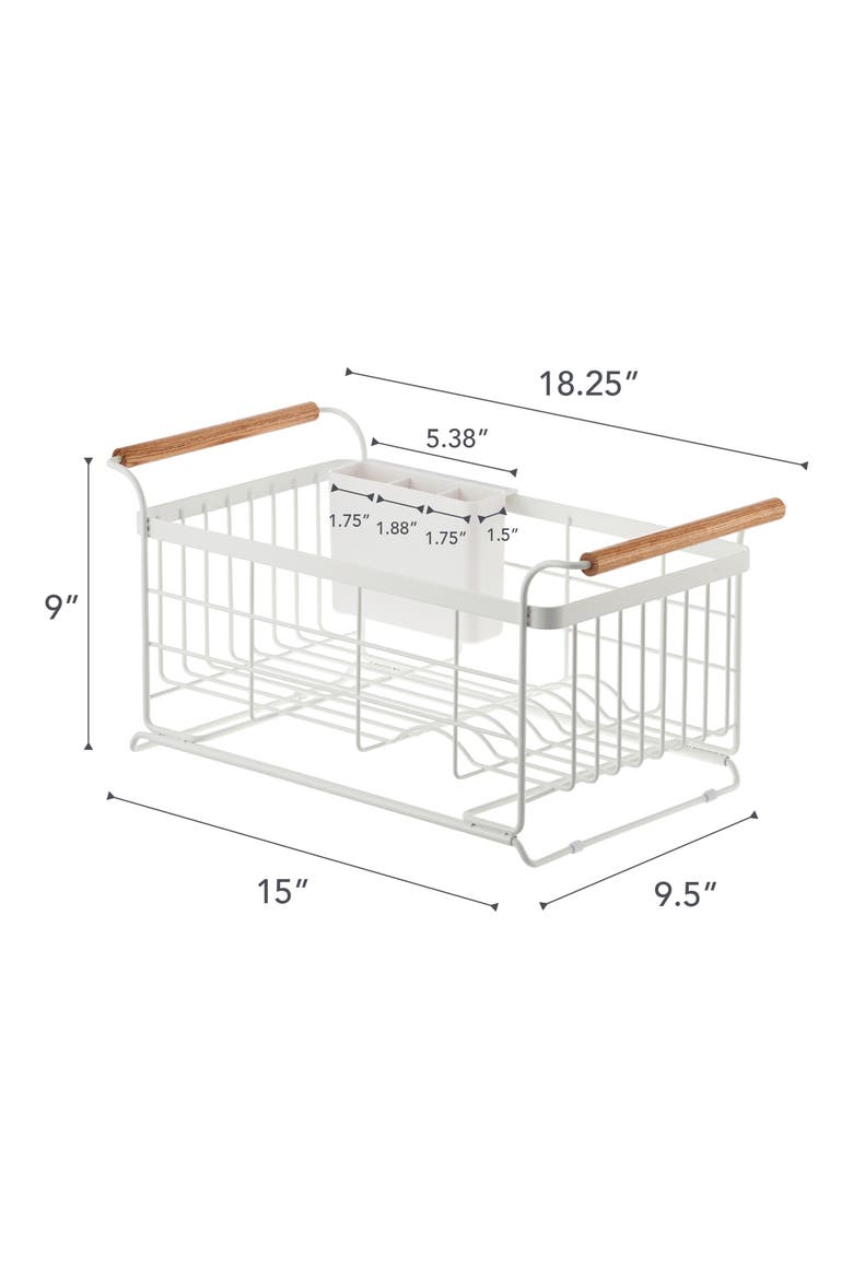 Over the Sink Dish Drainer Rack, Alternate, color, WHITE