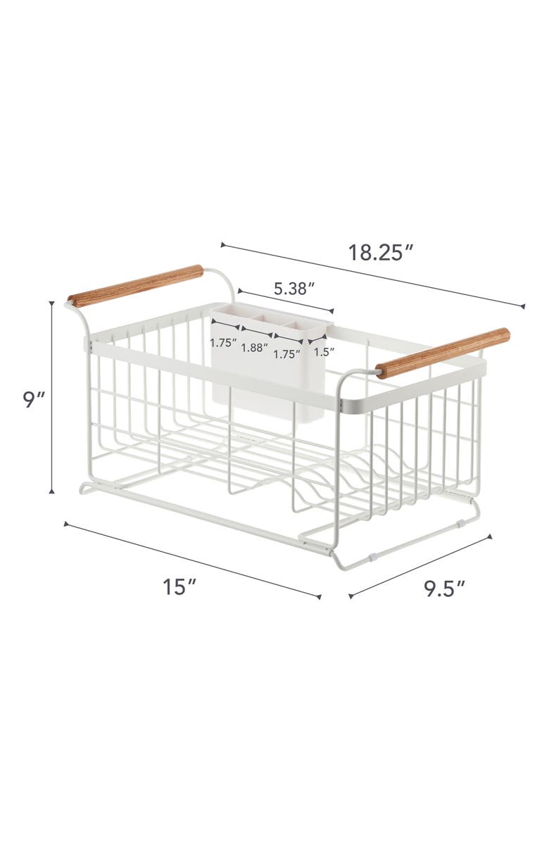 Yamazaki Over the Sink Dish Drainer Rack, Alternate, color, White