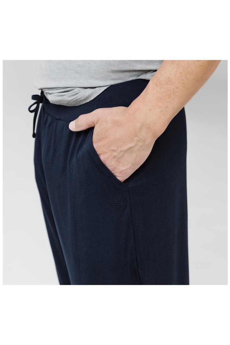 Tie Waist Stretch Knit Pajama Pants, Alternate, color, NAVY