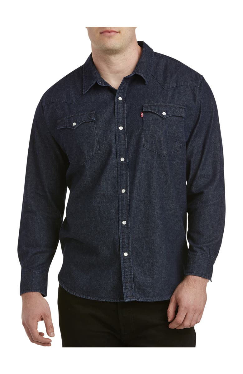 Levi's Big & Tall Rinse Wash Denim Shirt, Alternate, color, Rinse