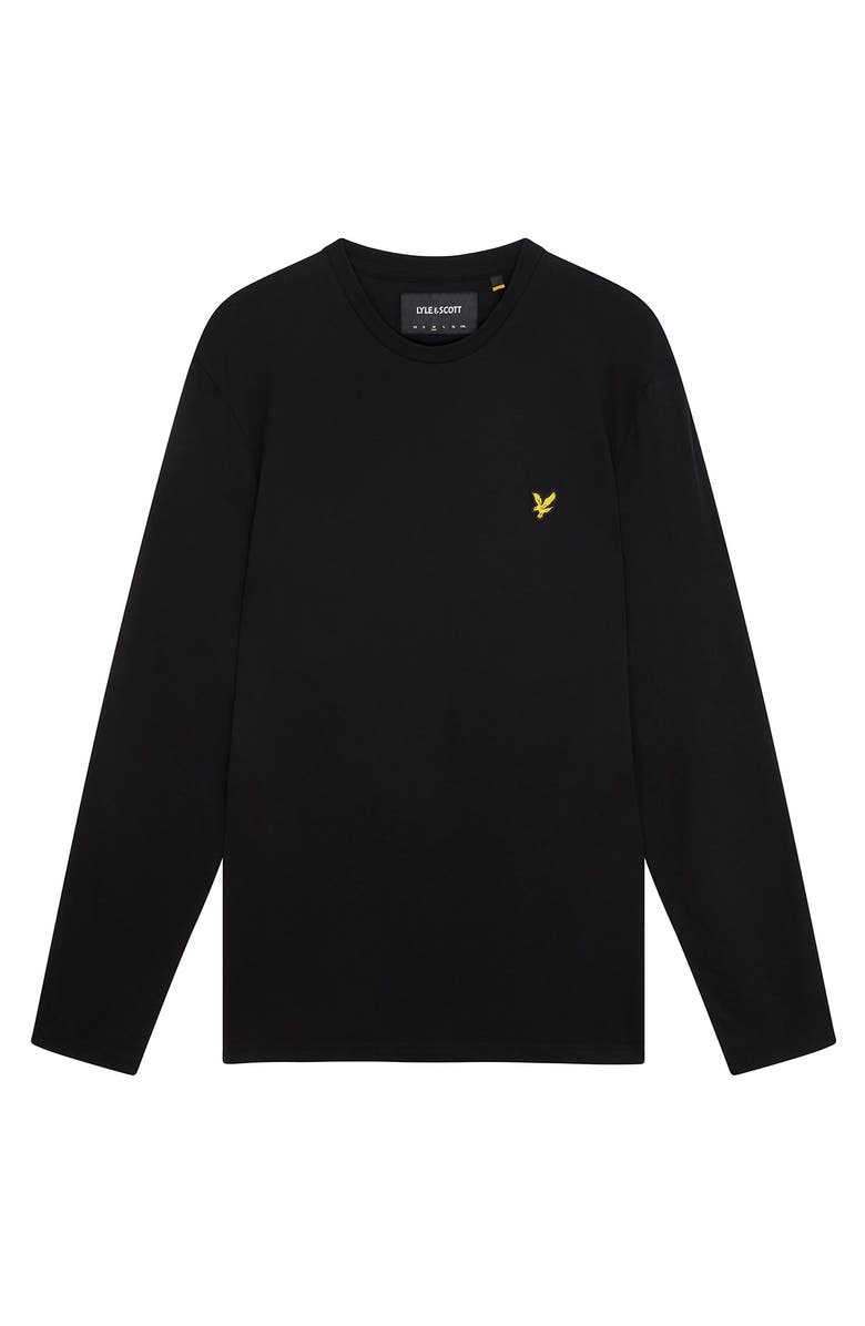 Lyle & Scott Plain Long Sleeve T-Shirt, Alternate, color, Jet Black
