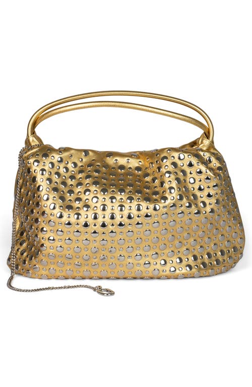 Jeffrey Campbell Brat Leather Shoulder Bag In Gold Silver