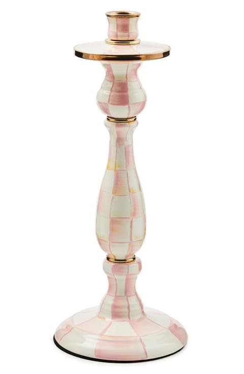 Large Rosy Check Candlestick Holder