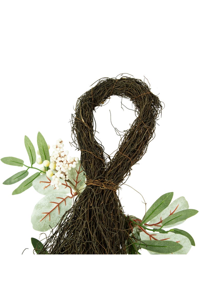 Northlight Pumpkins and Berries Artificial Fall Harvest Twig Teardrop Swag - 24", Alternate, color, Brown