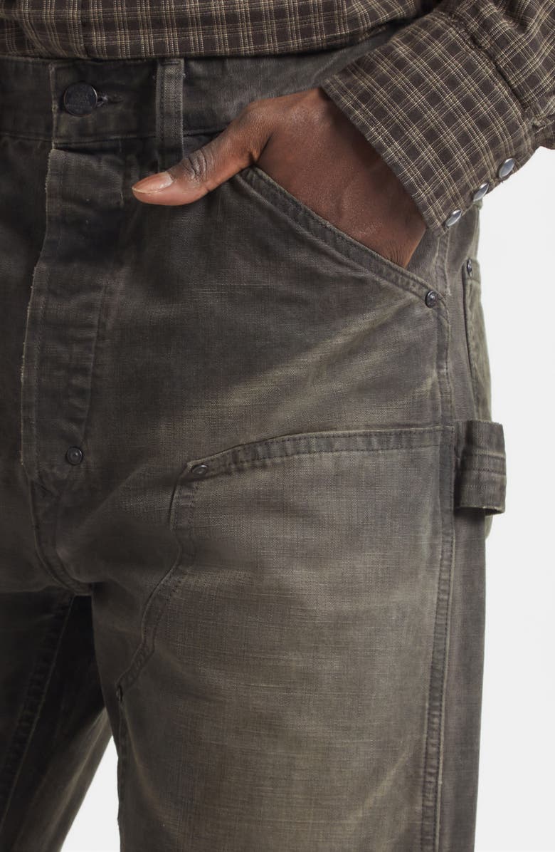 Double RL Hamilton Engineer Fit Cotton Canvas Carpenter Pants, Alternate, color, Black