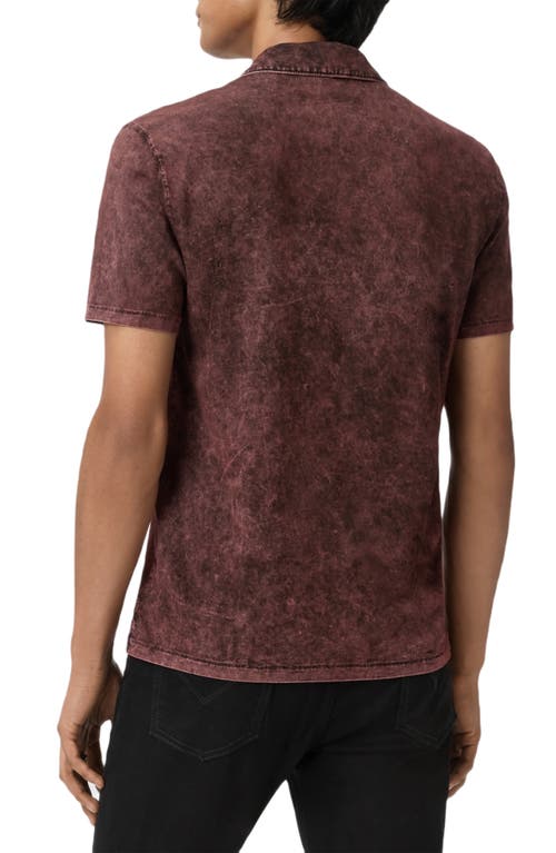John Varvatos Carsten Johnny Collar Polo In Brown