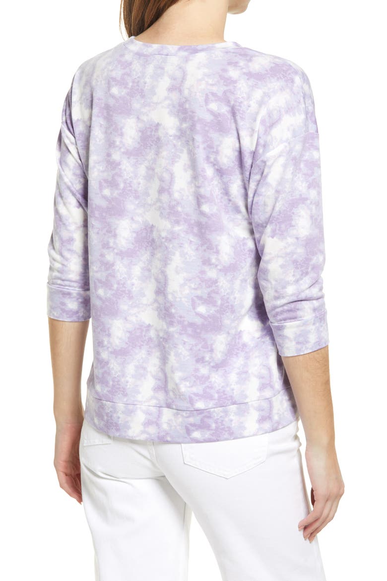 Tie Dye Sweatshirt, Alternate, color, PURPLE TIE DYE