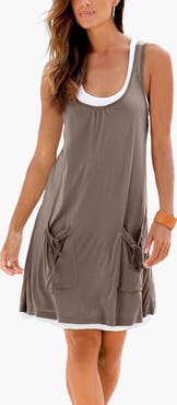 LASCANA Women's Layered Look Dress