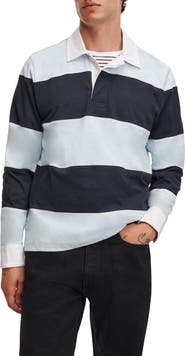 rag & bone Striped Cotton Rugby Shirt