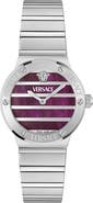Versace Greca Logo Mother-of-Pearl Bracelet Watch, 33mm