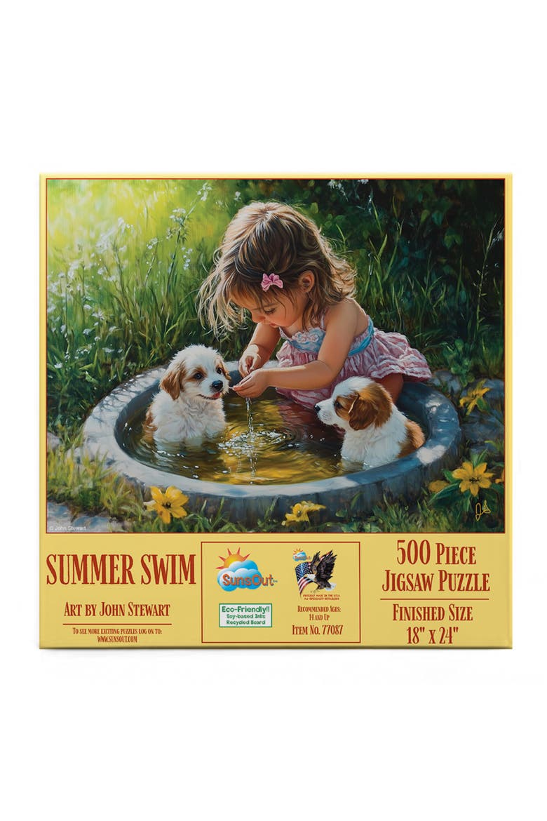 Summer Swim 500 piece Jigsaw Puzzle for Adults, Alternate, color, Multicolor