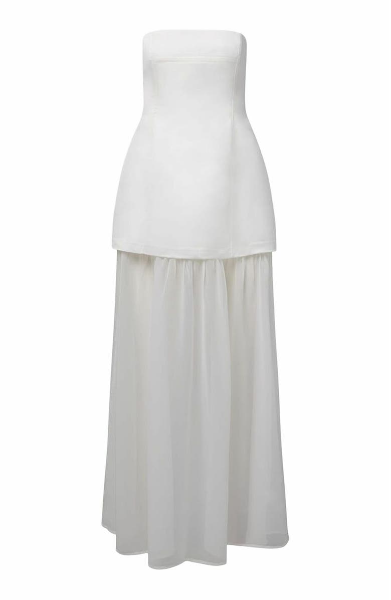 WeWoreWhat Corset Sheer Maxi Dress, Main, color, 