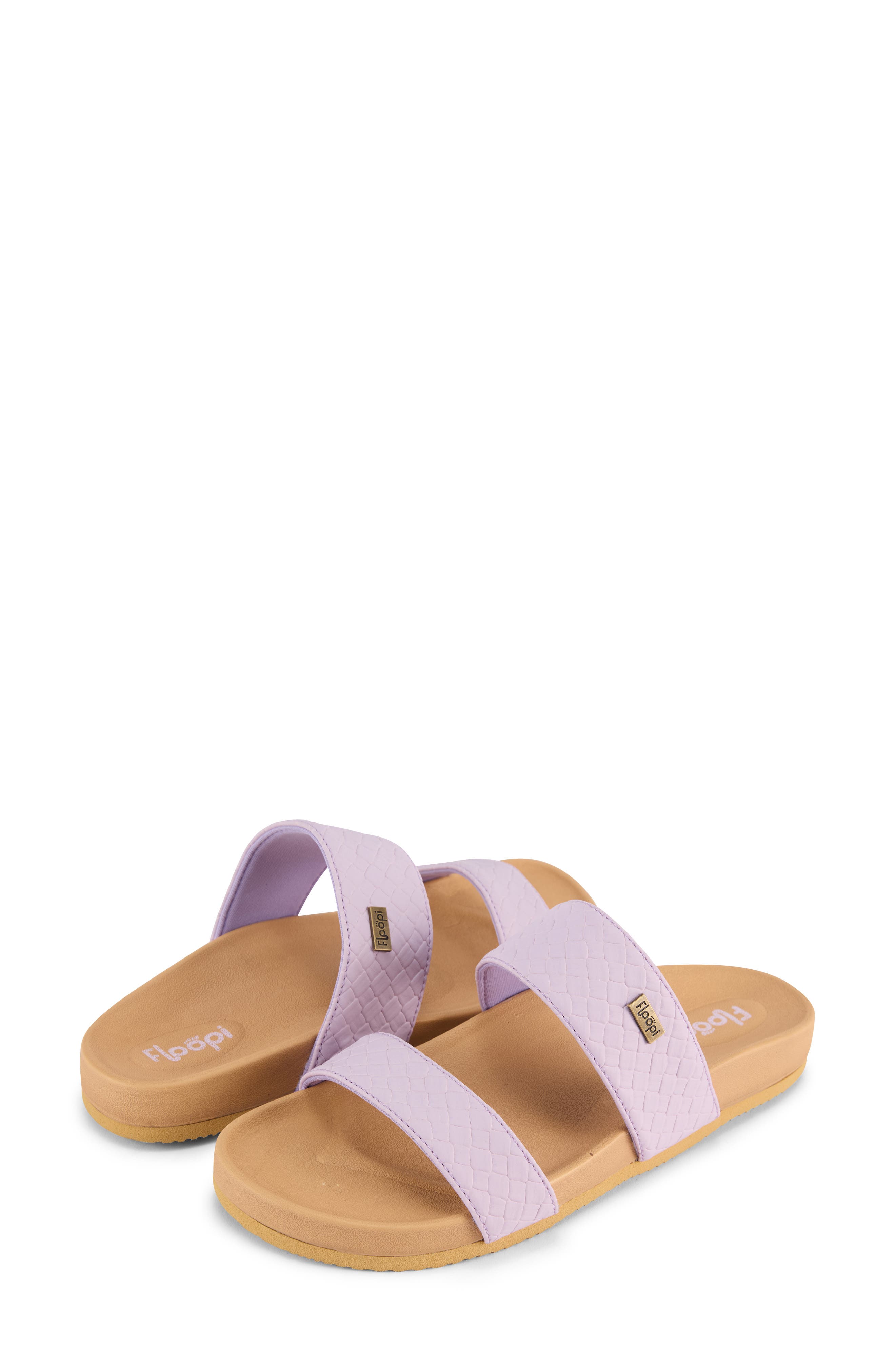 Double Strap Slide Sandal, Alternate, color, LAVENDER