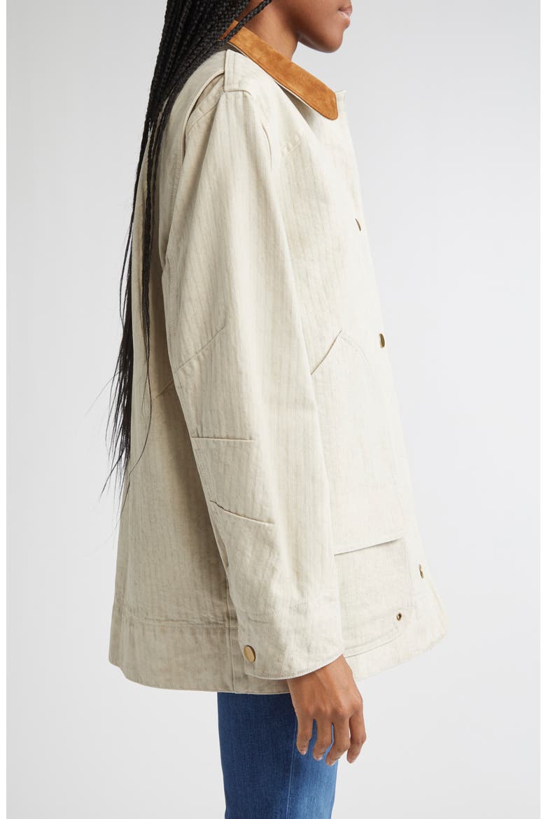 Abbas Cotton Barn Jacket, Alternate, color, LIGHT OATMEAL
