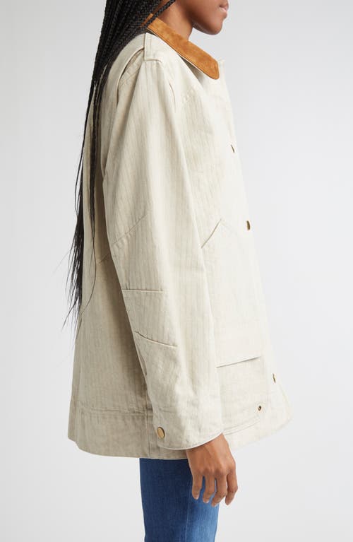 Veronica Beard Abbas Cotton Barn Jacket In Brown