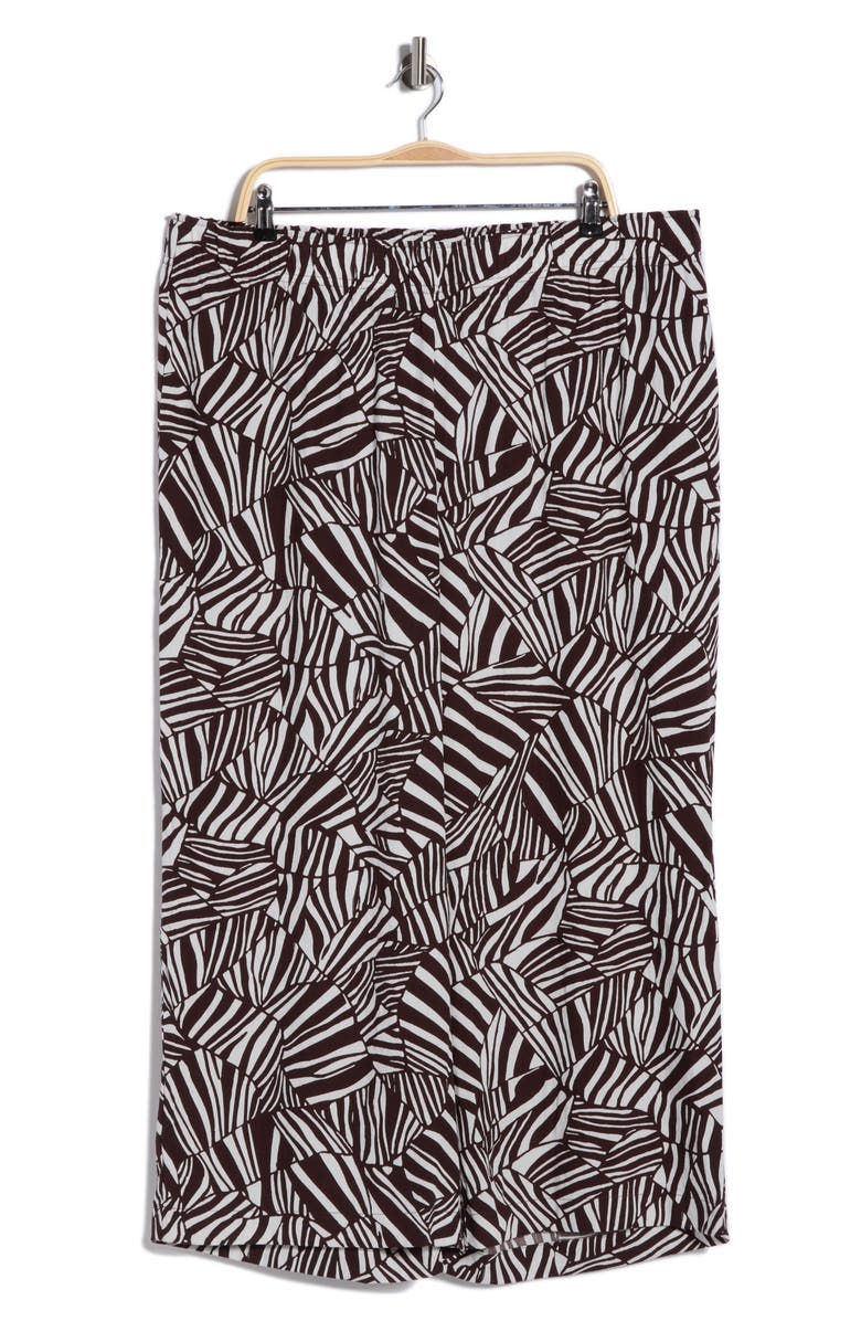 Adrianna Papell Printed Wide Leg Pants, Main, color, Chocolate Patchwork Stripe