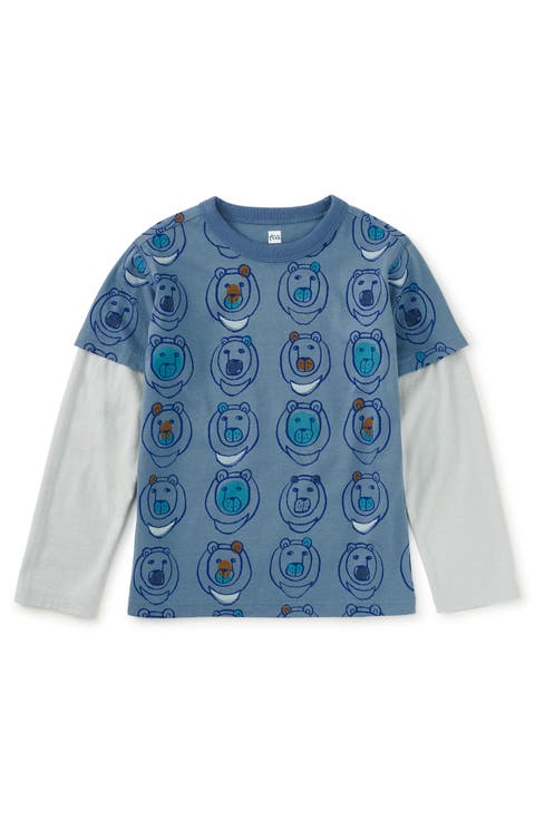 Printed Layered Sleeve Tee