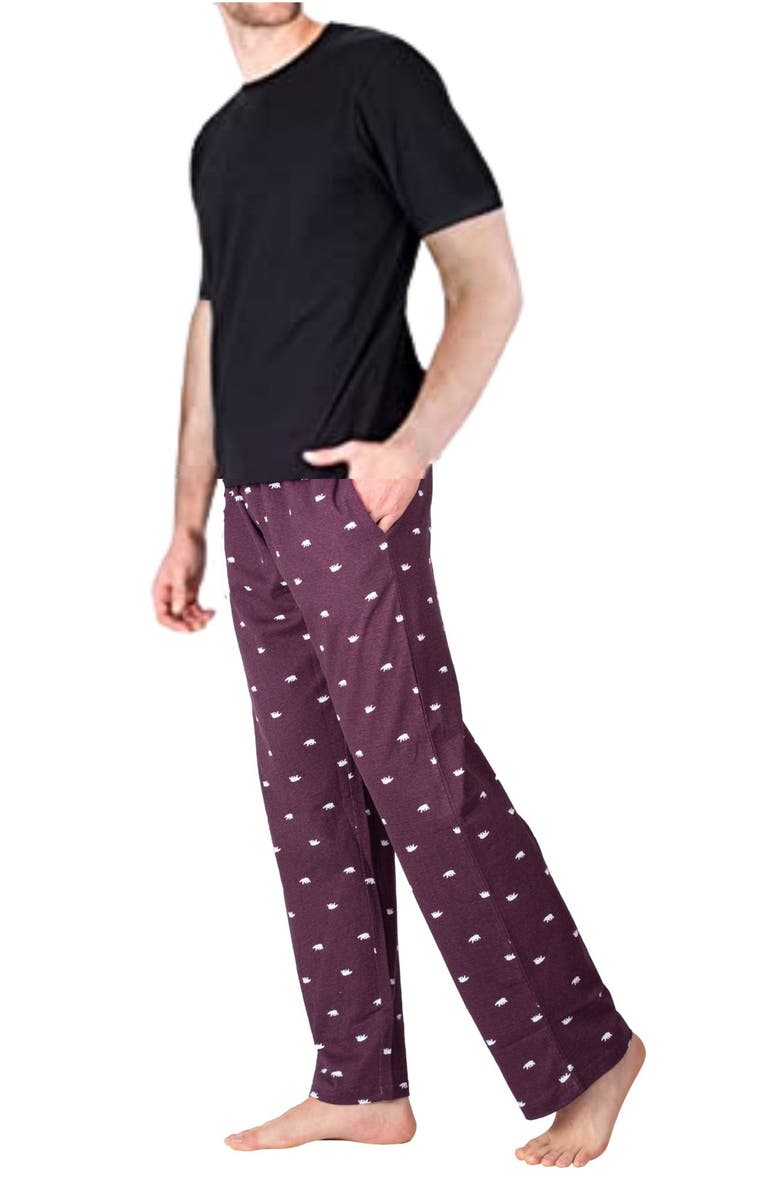 SLEEPHERO Knit Brushed California Bear Flannel Pajamas, Alternate, color, Polar Bear