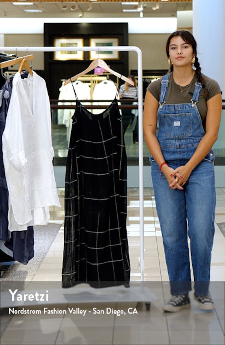 Nia Check Cotton Blend Cover-Up Slipdress, sales video thumbnail