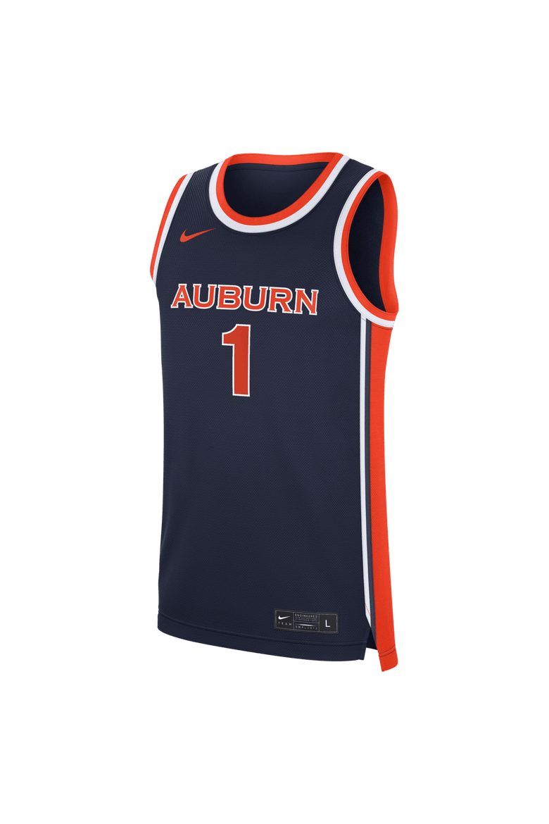 Men's Nike Navy Auburn Tigers #1 Road War Eagle Replica Basketball Jersey, Alternate, color, Navy