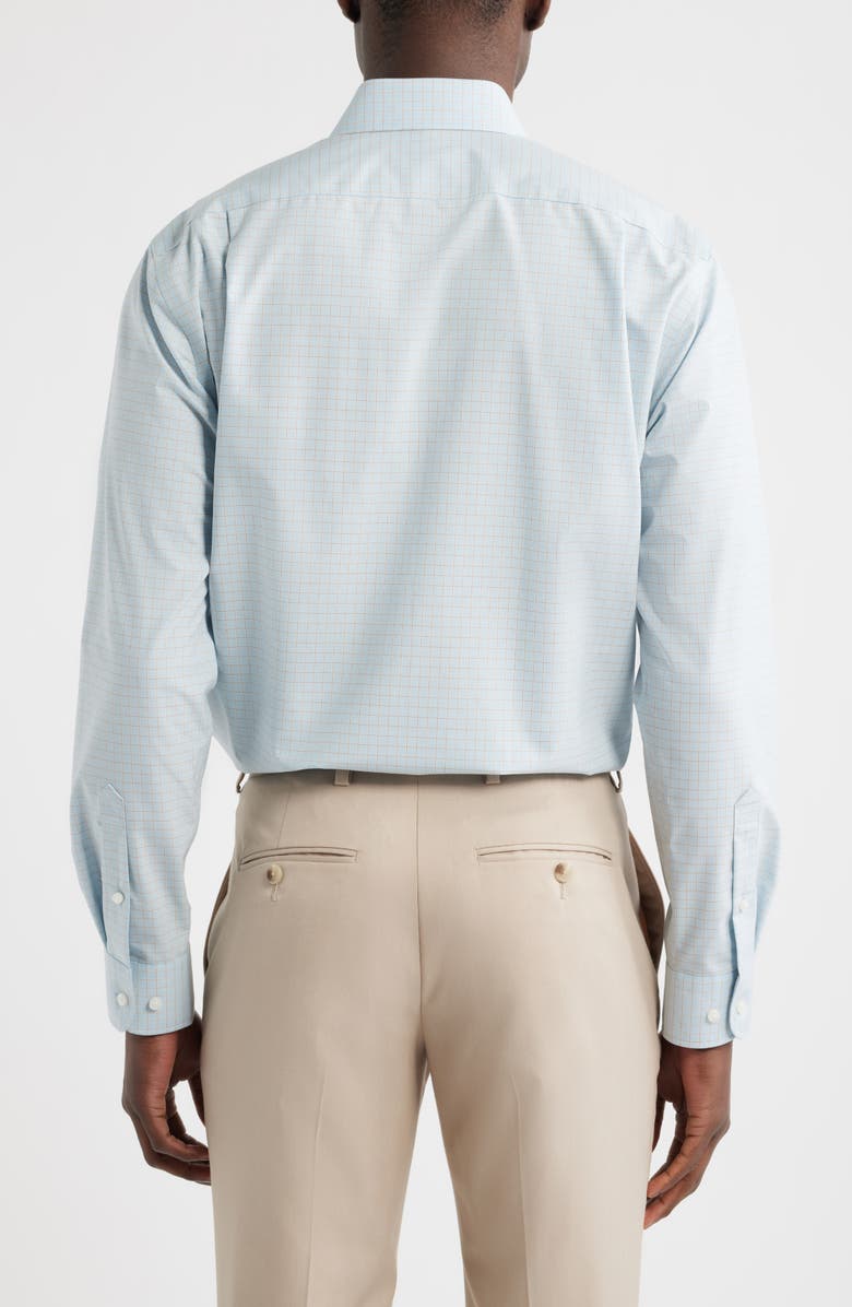 Nordstrom Arcadia Signature Trim Fit Check Dress Shirt, Alternate, color, Blue Arcadia Plaid