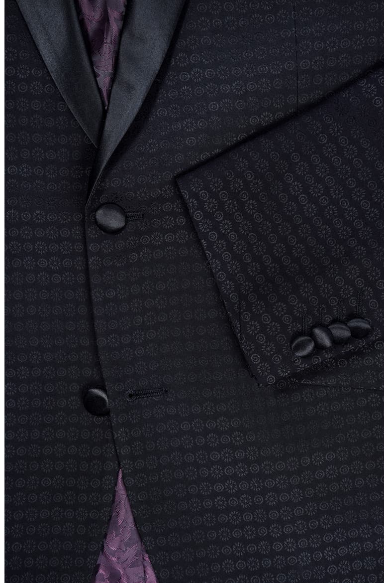 Two Button Peak Lapel Evening Jacket, Alternate, color, BLACK