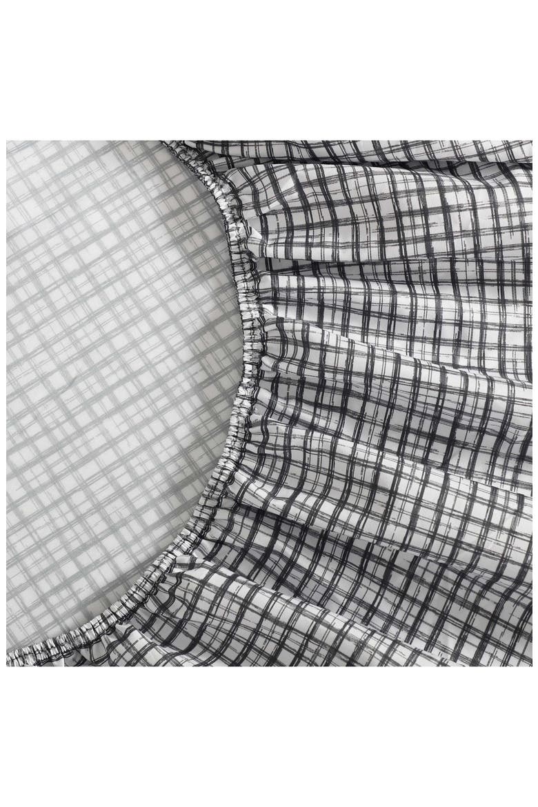 Sketchy Check Sheet Set, Alternate, color, WHITE/ CHARCOLE