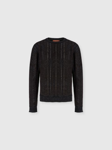 Wool And Viscose-blend Pullover With Greek Key Motif