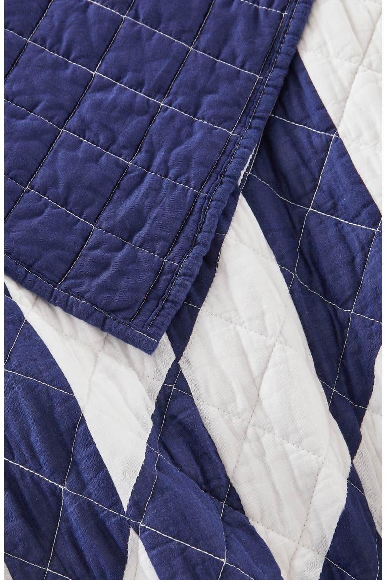 Star Patch Patchwork Quilt Set, Alternate, color, BLUE