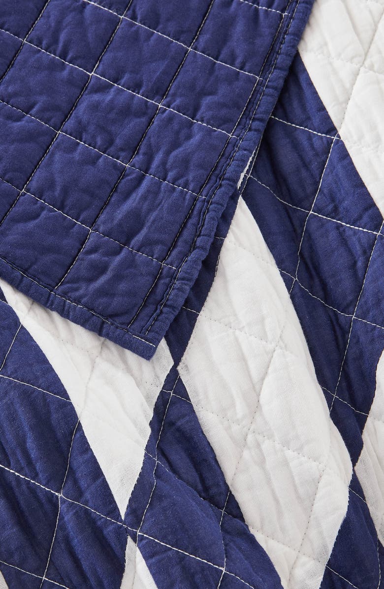 MELANGE HOME Star Patch Patchwork Quilt Set, Alternate, color, Blue