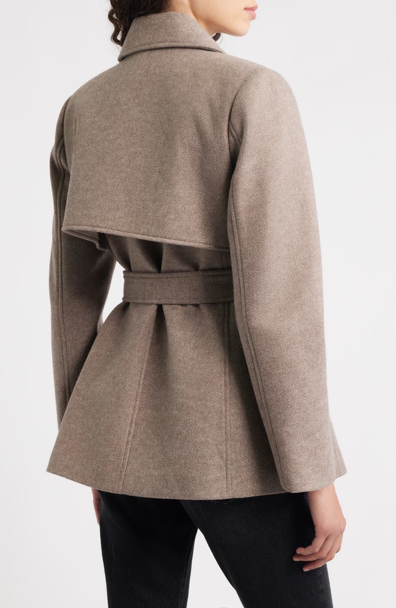 Bernardo Sullivan Double Breasted Belted Coat, Alternate, color, Oak