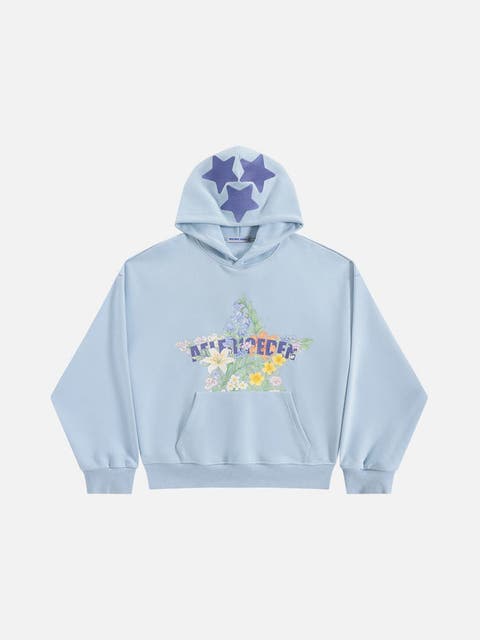 Floral Eden Star Pullover Hoodie