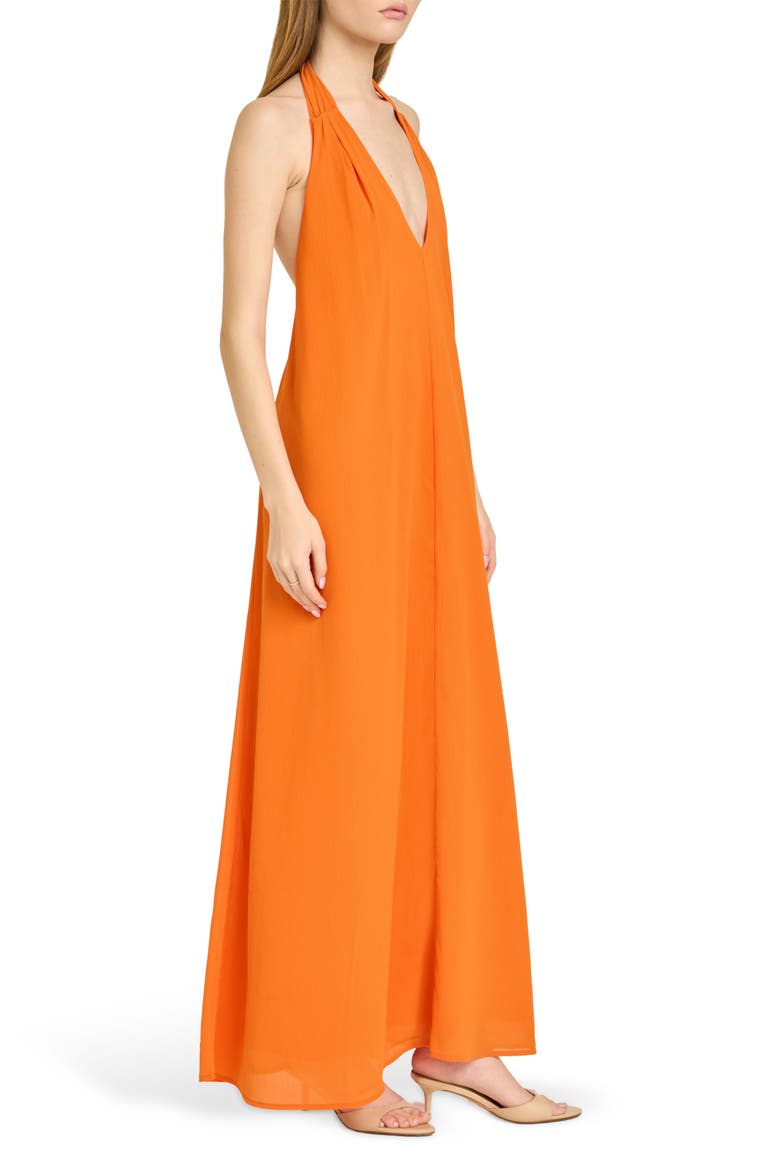 x Hannah Lovey Porter Solana Halter Maxi Dress (Nordstrom Exclusive), Alternate, color, ORANGE