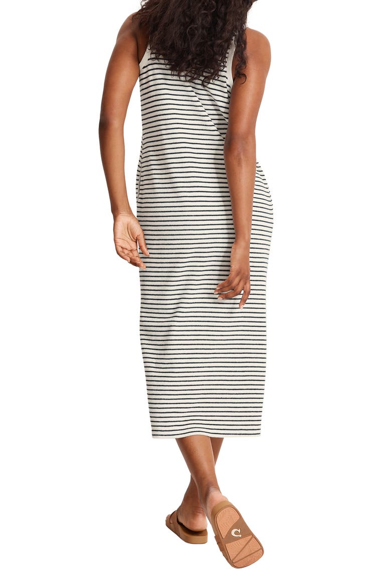 Suncoast Stripe Sleeveless Terry Midi Dress, Alternate, color, COCONUT