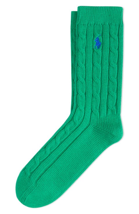 Seasonless Cable Crew Socks