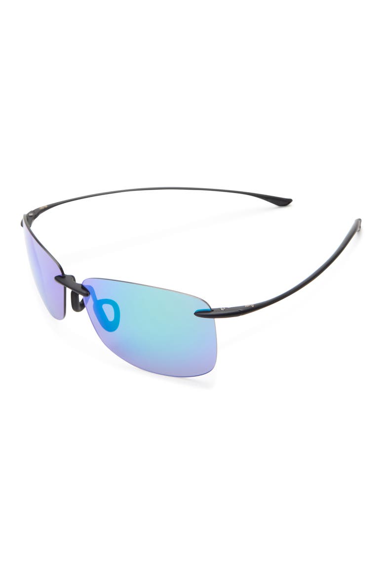 Gender Inclusive Core Polarized Square Sunglasses, Alternate, color, BLACK BLACK GREEN