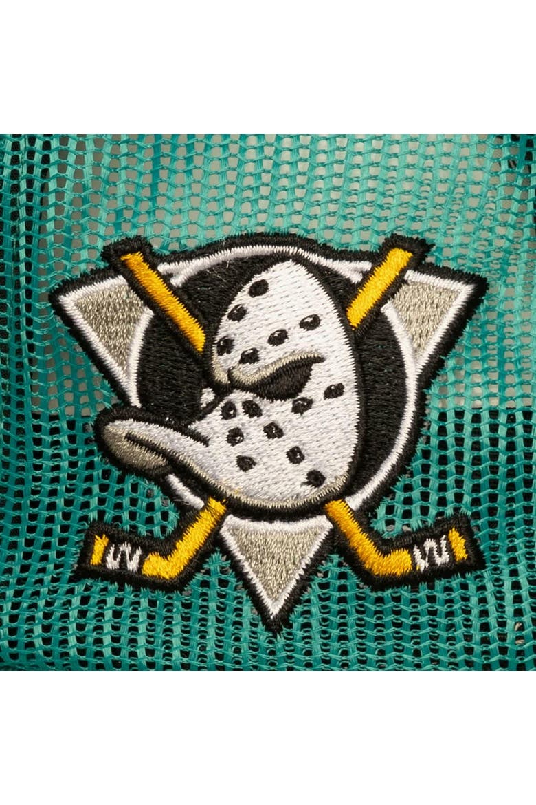 Men's Mitchell & Ness Teal Anaheim Ducks Head Coach Trucker Adjustable Hat, Alternate, color, Teal
