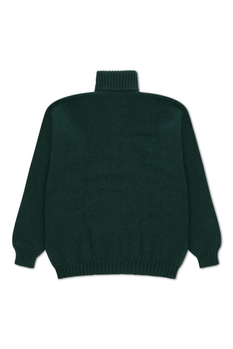 Shetland Turtleneck Sweater, Alternate, color, Forest Green