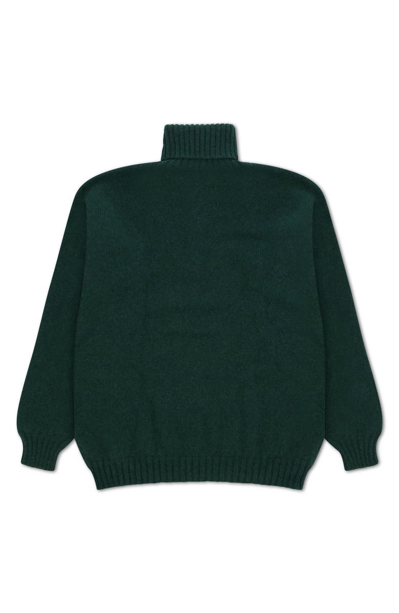 Fortela Shetland Turtleneck Sweater, Alternate, color, Forest Green