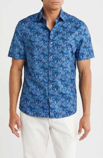 WESTZEROONE Diego Short Sleeve Cotton Button-Up Shirt