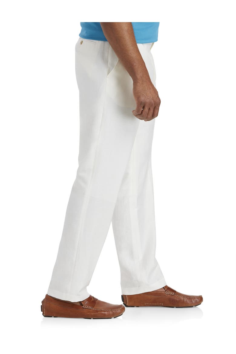 Big & Tall Linen-Blend Suit Pants, Alternate, color, WHITE