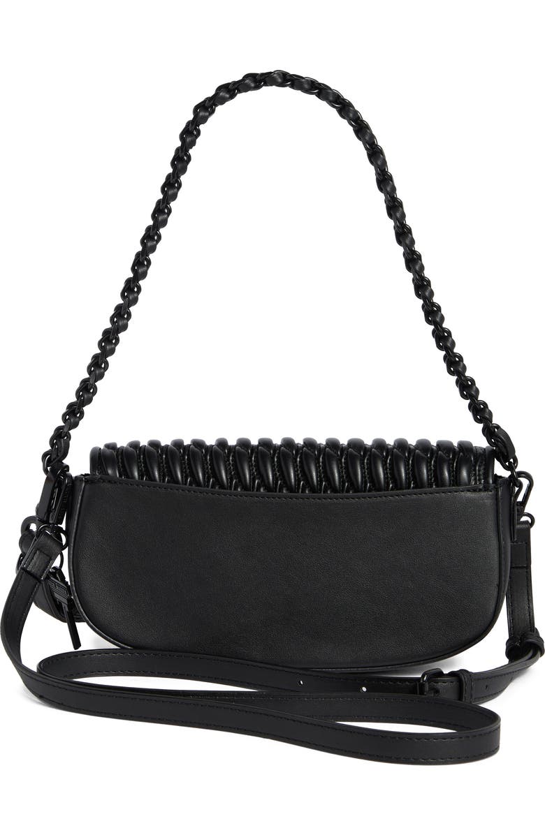 Steve Madden Bannika Stitched Shoulder Bag, Alternate, color, Black